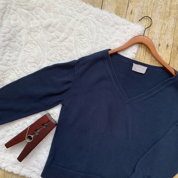 Everlane Sweaters - Everlane Cotton V-Neck Crop Sweater